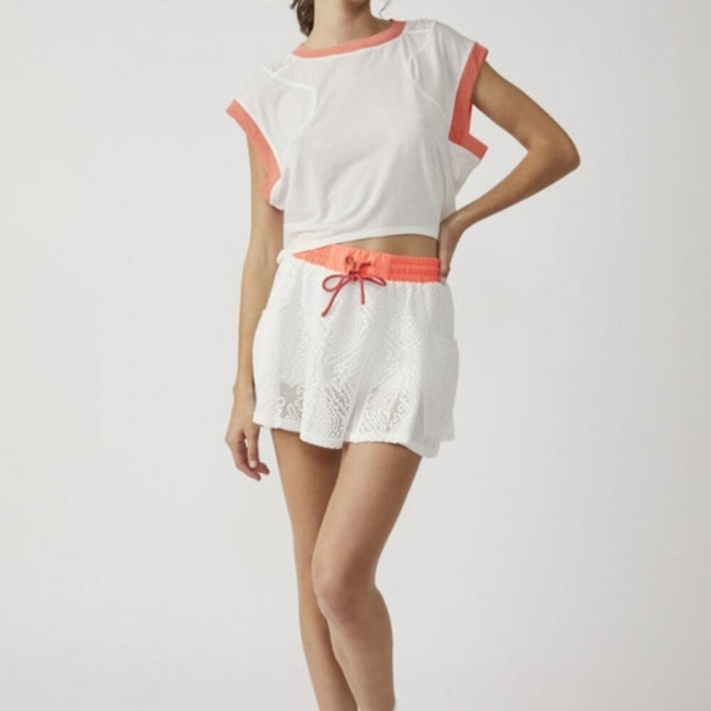 Free People Good Sport Tee Skort Matching 2 Piece Set